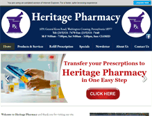 Tablet Screenshot of heritagepharmacyrx.com